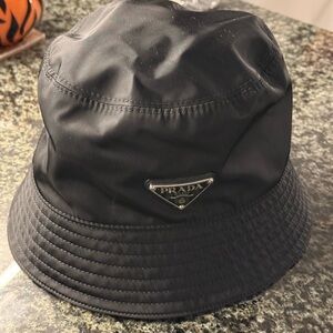 Prada Black Bucket Hat